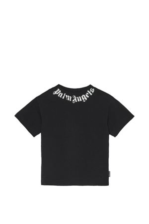 black fabric t-shirt PALM ANGELS KIDS | PBAA003S26JER004110